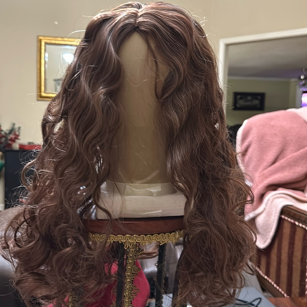 Wigs woman 24 inch mixed color curly new
